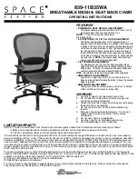 Предварительный просмотр 1 страницы Office Star Products SPACE SEATING 839-11B35WA Operating Instructions