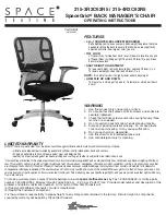 Preview for 1 page of Office Star Products SPACE SpaceGrid 215-3R2C62R5 Operating Instructions