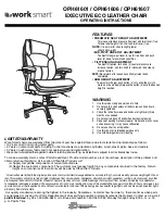 Preview for 1 page of Office Star Products work smart OPH61601 Operating Instructions