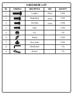 Предварительный просмотр 3 страницы Office Star OSP Designs Clark CLK71 Assembly Instructions