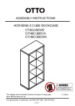 Предварительный просмотр 1 страницы Officeworks OTTO HORSENS 8 CUBE BOOKCASE OT8CUBEWE Assembly Instructions Manual