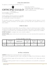 Preview for 9 page of Officine Gullo FLS6EMU General Instructions For Installation And Use