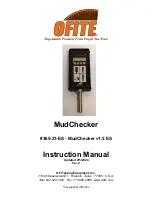 OfiTE MudChecker Instruction Manual preview