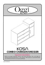 Preview for 1 page of Oggi Kosa Combo Changer/Dresser Manual