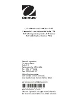 Preview for 2 page of OHAUS 3M KCl General Instructions Manual