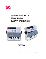 Preview for 1 page of OHAUS 7000 Series Service Manual