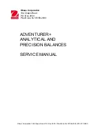 OHAUS adventurer+ Service Manual preview