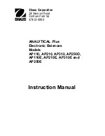 OHAUS AP110 Instruction Manual preview