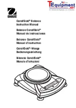 Предварительный просмотр 1 страницы OHAUS Carat Instruction Manual