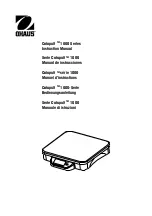 OHAUS Catapult 1000 Series Instruction Manual preview