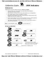 OHAUS CKW Calibration Manual preview