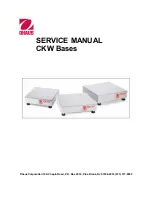 OHAUS CKW15L Service Manual предпросмотр