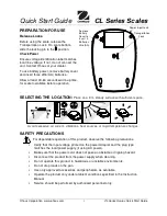 OHAUS CL Series Quick Start Manual preview