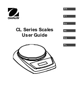 OHAUS CL Series User Manual preview