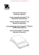 OHAUS Compass CX Series Instruction Manual preview