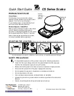 Предварительный просмотр 1 страницы OHAUS CS Series Quick Start Manual