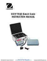OHAUS D31P75SD Instruction Manual preview