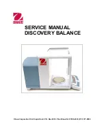 OHAUS DISCOVERY BALANCE Service Manual preview