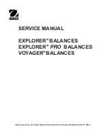 OHAUS EXPLORER Service Manual preview