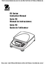 Предварительный просмотр 1 страницы OHAUS FD3 Instruction Manual