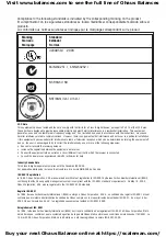 Предварительный просмотр 6 страницы OHAUS FD3 Instruction Manual