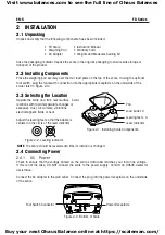 Предварительный просмотр 11 страницы OHAUS FD3 Instruction Manual