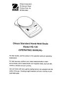 OHAUS HS-120 Operating Manual preview