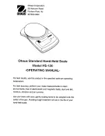 Preview for 1 page of OHAUS HS-120 Operating Manual