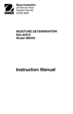 Preview for 1 page of OHAUS MB200 Instruction Manual