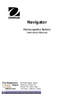 Preview for 1 page of OHAUS Navigator Rechargeable Battery Instruction Manual