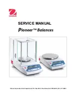 OHAUS Pioneer PA64 Service Manual preview