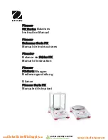 OHAUS Pioneer PX Series Instruction Manual preview
