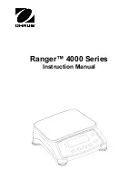 Preview for 1 page of OHAUS RANGER 4000 Series Instruction Manual