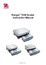 OHAUS Ranger7000 Instruction Manual preview