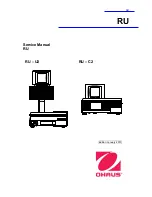 OHAUS RU-U2 Service Manual preview