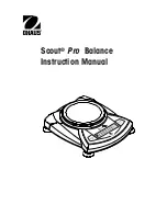 Предварительный просмотр 1 страницы OHAUS Scout Pro 123 Instruction Manual