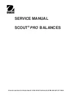 OHAUS Scout Pro Series Service Manual предпросмотр