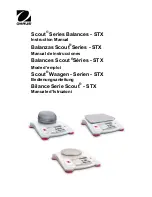 OHAUS Scout Series Balances - STX Instruction Manual предпросмотр