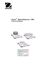 Предварительный просмотр 1 страницы OHAUS Scout SPX1202 Instruction Manual