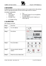 Предварительный просмотр 1 страницы OHAUS Scout STX Additional Instructions