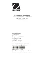 Preview for 2 page of OHAUS ST350 General Instructions Manual