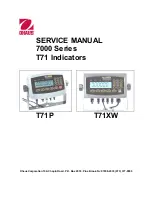 Preview for 1 page of OHAUS T71P Service Manual