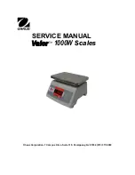 Предварительный просмотр 1 страницы OHAUS Valor 1000W Service Manual