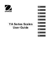 Preview for 1 page of OHAUS YA Series User Manual