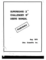 Preview for 1 page of Ohio Scientific Challenger 1P User Manual