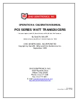 Preview for 1 page of OHIO SEMITRONICS PC5 Series Operation & Calibration Manual