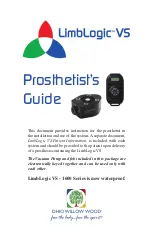 OHIO WILLOW WOOD LimbLogic VS Series Prosthetist'S Manual preview