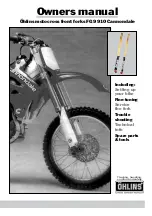 Ohlins CANNONDALE FG 9910 Owner'S Manual preview