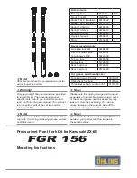 Ohlins FGR 156 Mounting Instructions preview