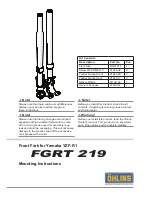 Preview for 1 page of Ohlins FGRT 219 Mounting Instructions